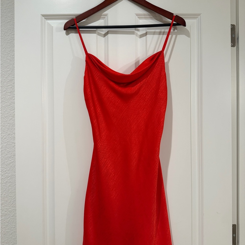 House of Harlow 1960 Vibrant Red Backless Dress